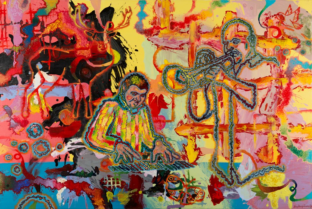 Το ελάφι άκουσε μια όμορφη μελωδία, 150x100cm.