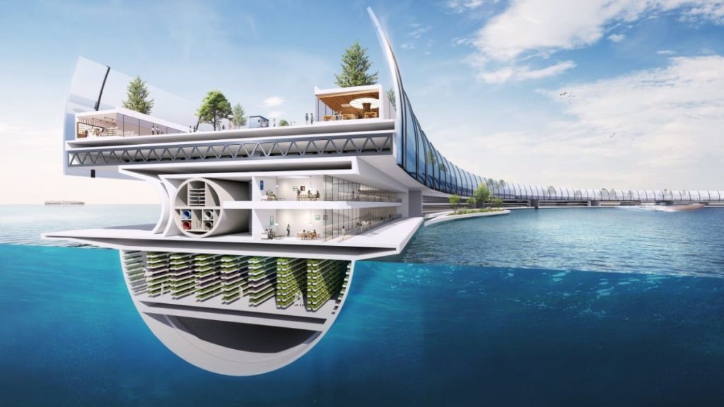 Το Dogen City είναι μια ιδέα βιώσιμης πλωτής πόλης από την N-Ark.
