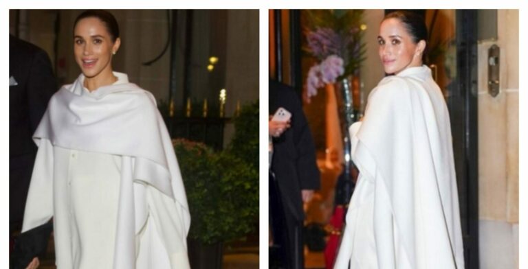H Meghan Markle με Balenciaga (photo credit : BBC)