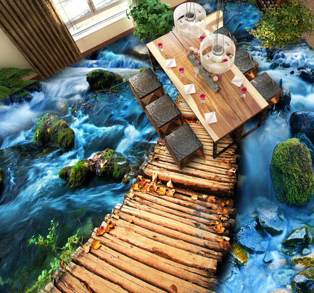 3D δάπεδα: Η νέα τάση – οφθαλμαπάτη στο interior design