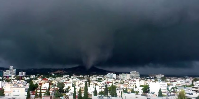 Νέο εκπληκτικό video από τον ανεμοστρόβιλο στην Αθήνα