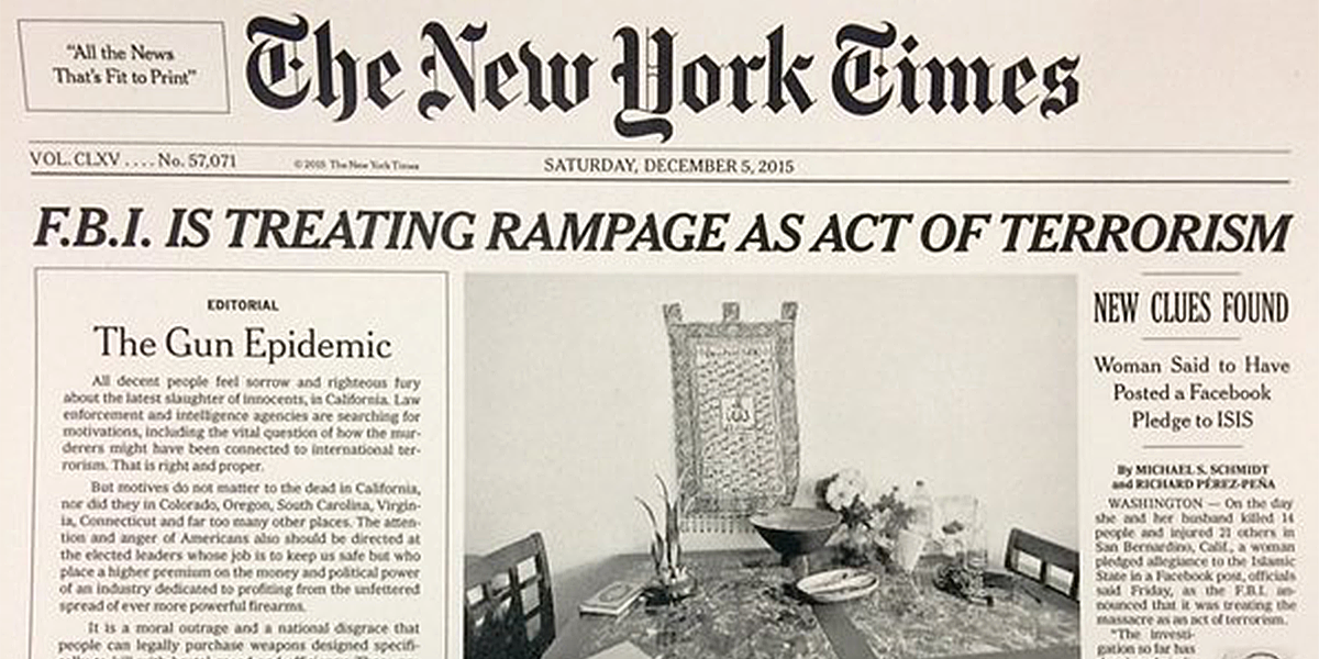 Οι New York Times ζητούν να επιβληθούν αυστηρότεροι έλεγχοι στα πυροβόλα όπλα