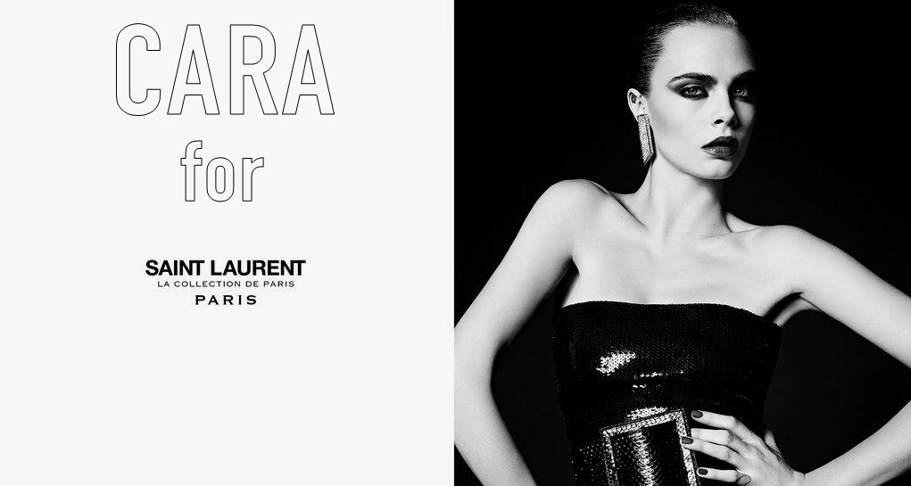 Η Cara Delevingne  στη νέα καμπάνια Saint Laurent Paris