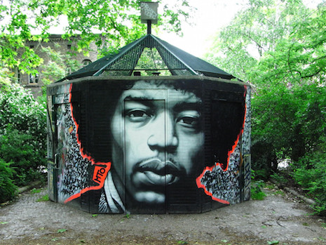Street Art αφιερωμένη σε αστέρες της ροκ