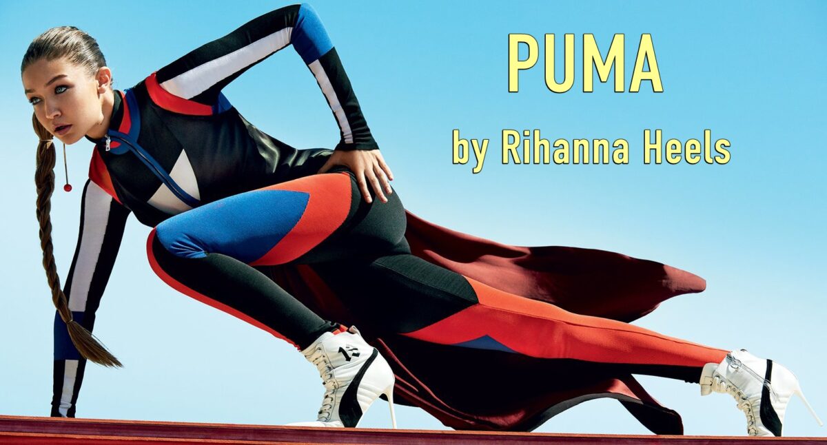 H Gigi Hadid με τακούνια Puma σχεδιασμένα από τη Rihanna