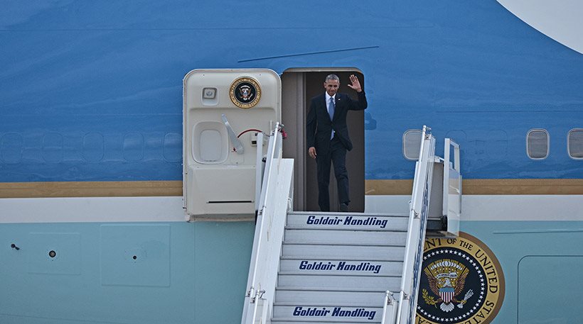 Ξεκίνησε η επίσκεψη Όμπαμα στη Αθήνα