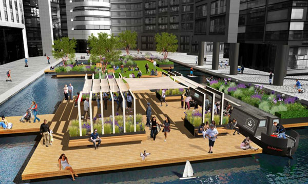 Ένα πλωτό πάρκο στη μέση του Λονδίνου