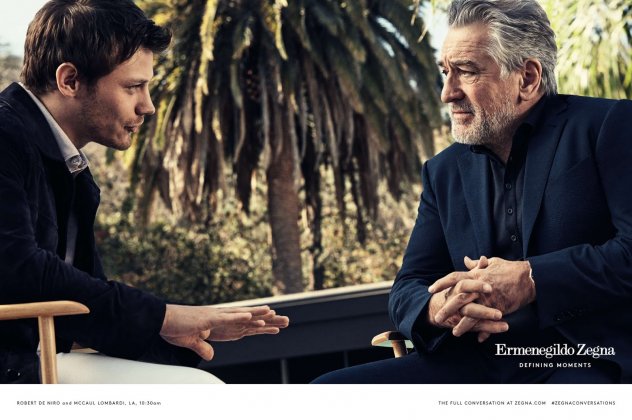 Robert De Niro: Moντέλο στα 70 του χρόνια για τα διάσημα ανδρικά κοστούμια Ermenegildo Zegna.