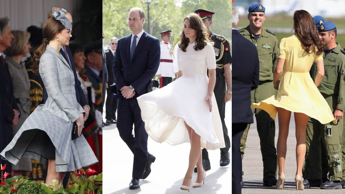 Όλες οι φορές που ο άνεμος πήρε και σήκωσε το φόρεμα της Kate Middleton