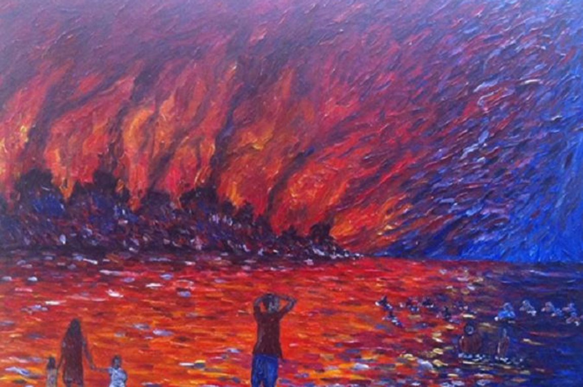 Η εθνική τραγωδία μέσα από έναν πίνακα 18χρονου ζωγράφου