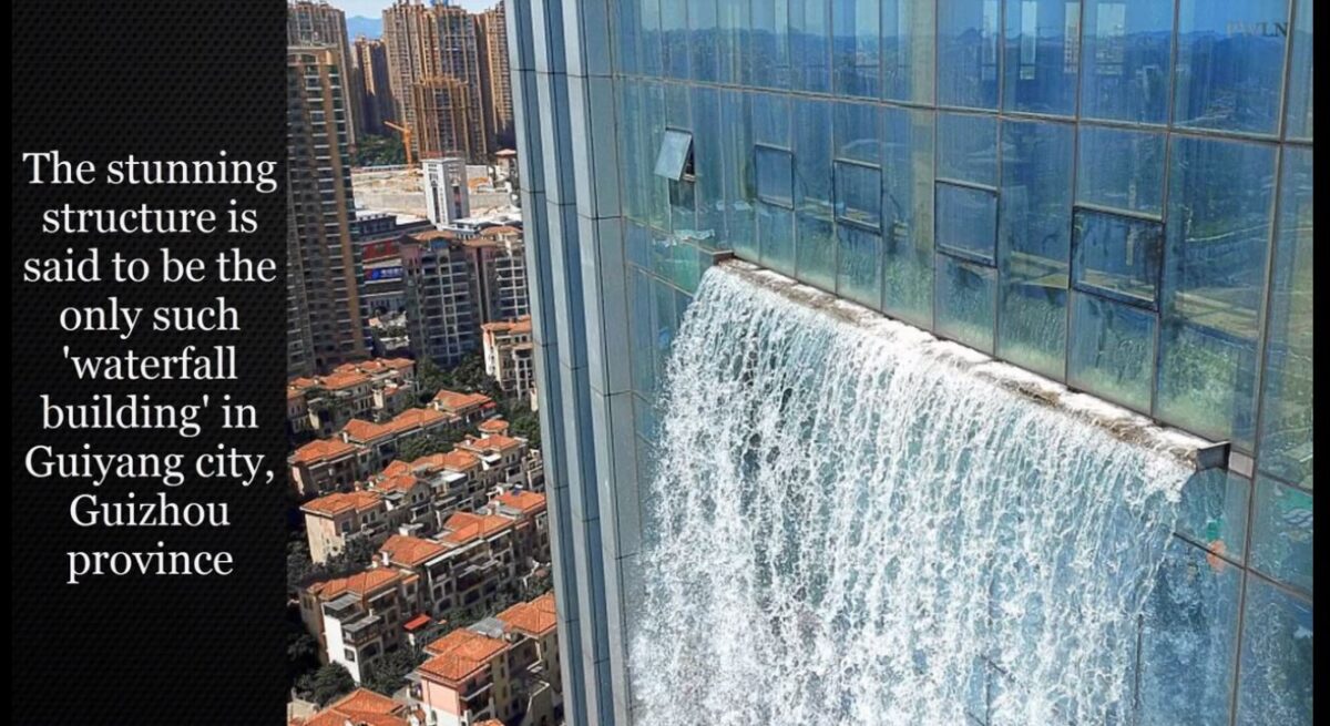 Έφτιαξαν καταρράκτη 100 μέτρων πάνω σε ουρανοξύστη! (Βίντεο)