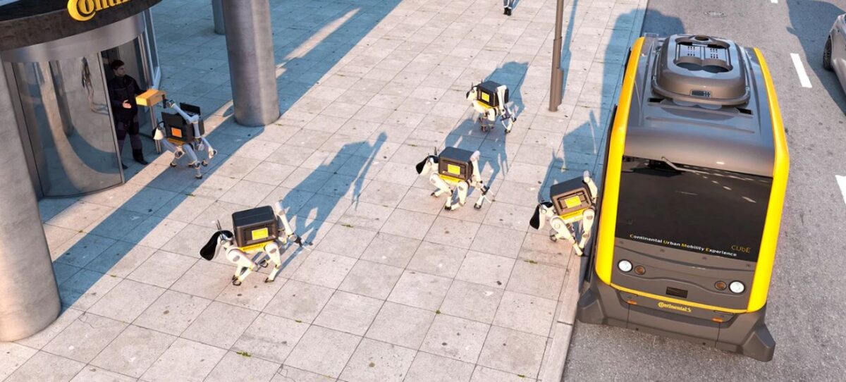 Τα courier του μέλλοντος: Παράδοση δεμάτων από σκυλιά-ρομπότ που θα μεταφέρονται από όχημα χωρίς οδηγό