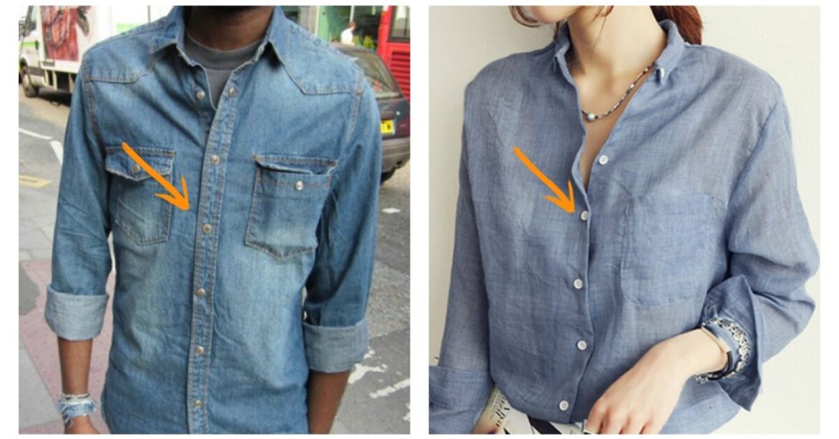 Γιατί τα κουμπιά στα γυναικεία πουκάμισα είναι στην αριστερή πλευρά ενώ στα ανδρικά στη δεξιά;