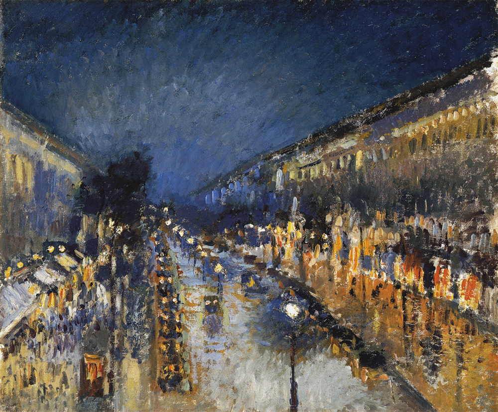 Boulevard Montmartre at Night | O διάσημος πίνακας του Camille Pissarro