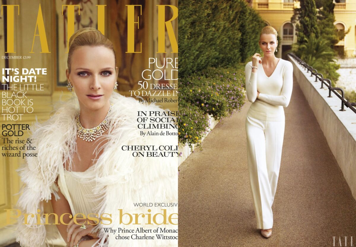 Η πριγκίπισσα Σαρλίν του Μονακό φωτογραφημένη το για το περιοδικό TATLER, σε ένα αφιέρωμα με αφορμή τα 48α γενέθλιά της.
