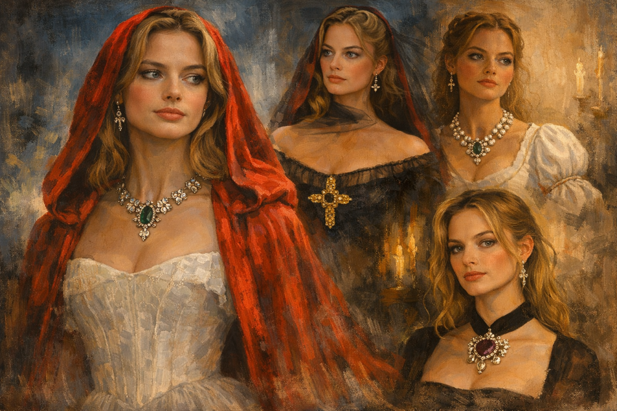 Η γλώσσα των κοσμημάτων της Μάργκοτ Ρόμπι στα «Ανεμοδαρμένα Ύψη»