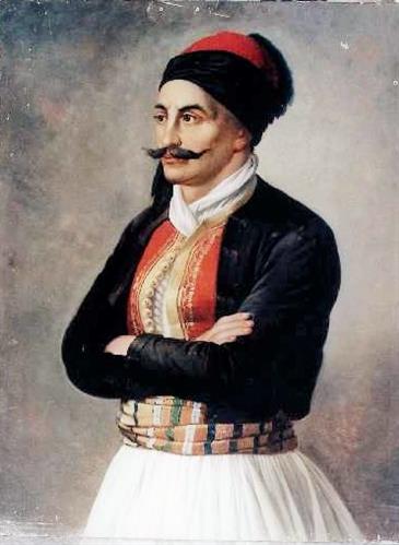 Ο Γιώργης Μαυρομιχάλης, ελαιογραφία σε καμβά.