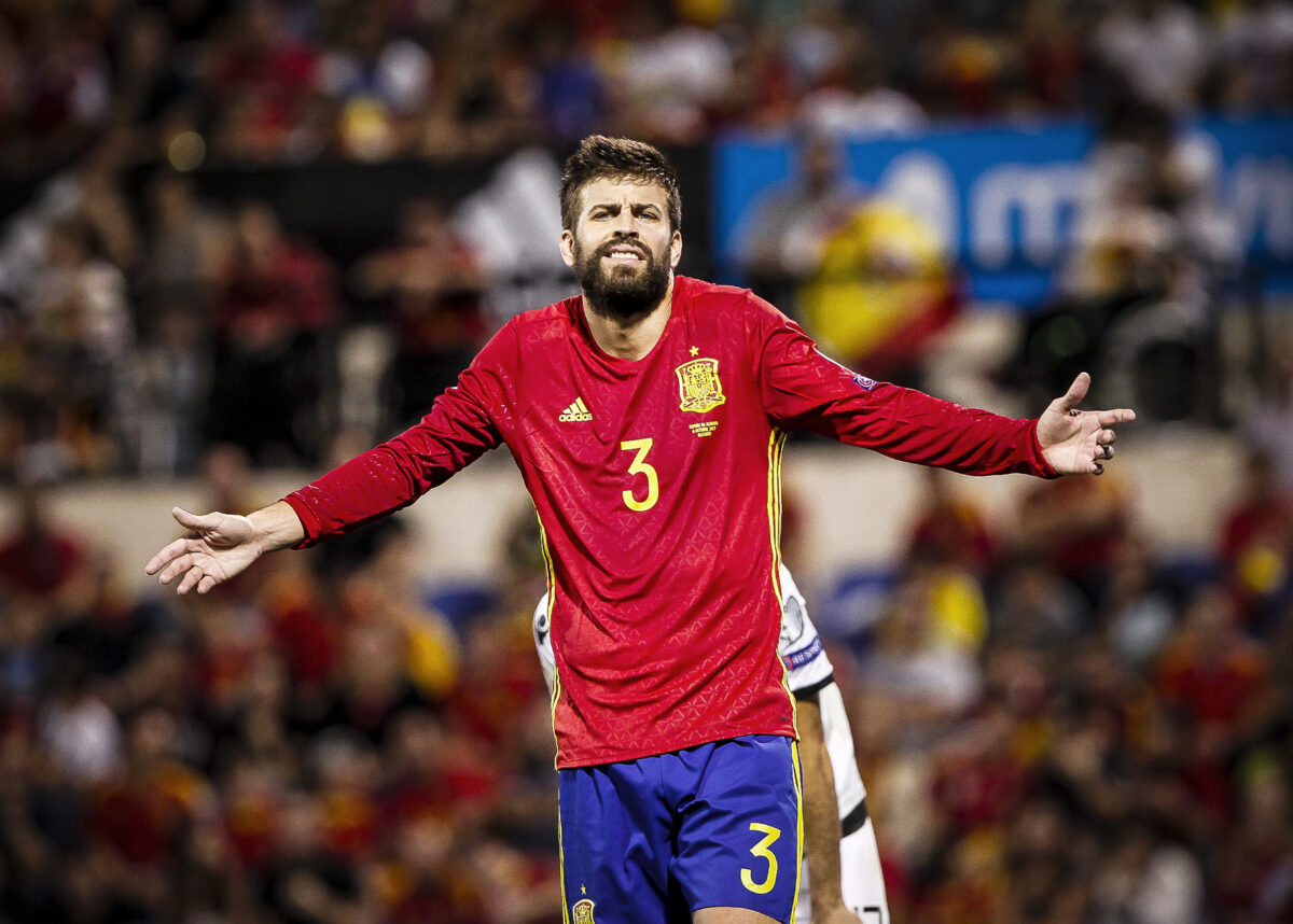 ΙΣΠΑΝΙΑ - ΑΛΒΑΝΙΑ / ΟΙ ΑΝΤΙΔΡΑΣΕΙΣ ΤΟΥ ΖΕΡΑΡ ΠΙΚΕ ΚΑΤΑ ΤΗ ΔΙΑΡΚΕΙΑ ΤΗΣ ΑΝΑΜΕΤΡΗΣΗΣ (ΦΩΤΟΓΡΑΦΙΑ: EUROKINISSI)