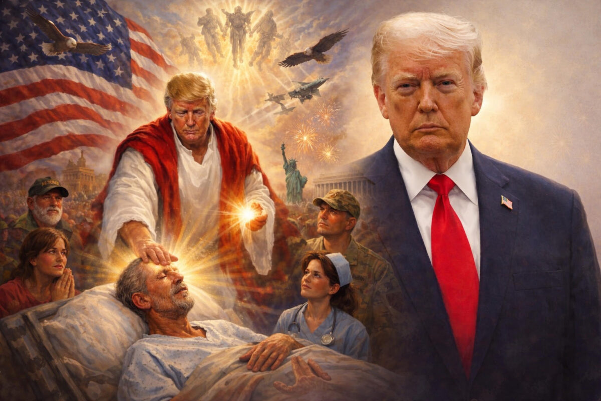 Η ύβρις της εικόνας: όταν ο Τραμπ έντυσε τον εαυτό του “Χριστό” και πυροδότησε μια κρίση πίστης, πολιτικής και ορίων