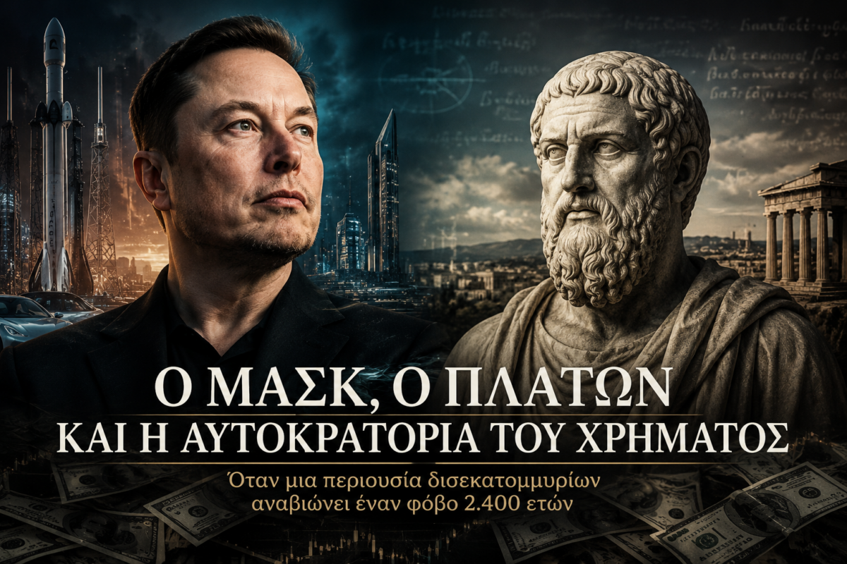 Ο Έλον Μασκ, ο Πλάτων και η αυτοκρατορία του χρήματος: Όταν μια περιουσία δισεκατομμυρίων αναβιώνει έναν φόβο 2.400 ετών