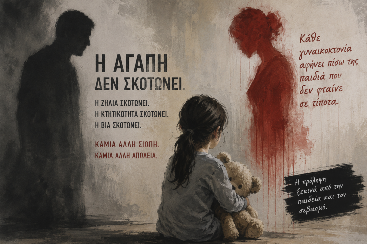 Τα παιδιά που μεγαλώνουν δίπλα σε μια γυναικοκτονία δεν ξεχνούν ποτέ