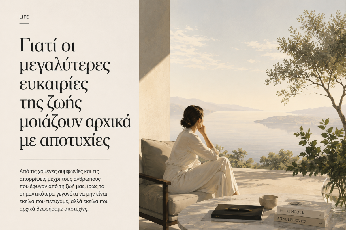 Γιατί οι μεγαλύτερες ευκαιρίες της ζωής μοιάζουν αρχικά με αποτυχίες