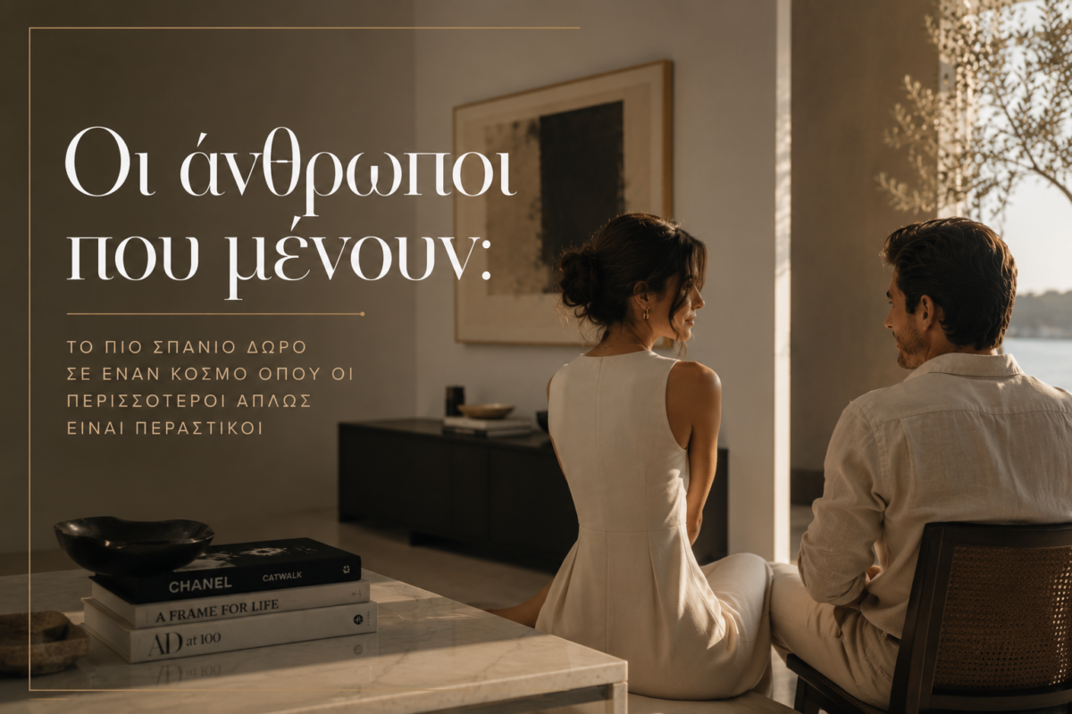 Οι άνθρωποι που μένουν: Το πιο σπάνιο δώρο σε έναν κόσμο όπου οι περισσότεροι απλώς είναι περαστικοί