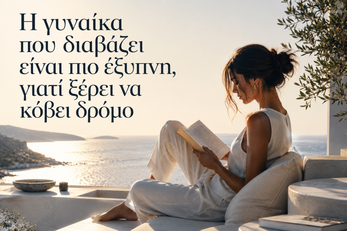 Η γυναίκα που διαβάζει είναι πιο έξυπνη, γιατί ξέρει να κόβει δρόμο