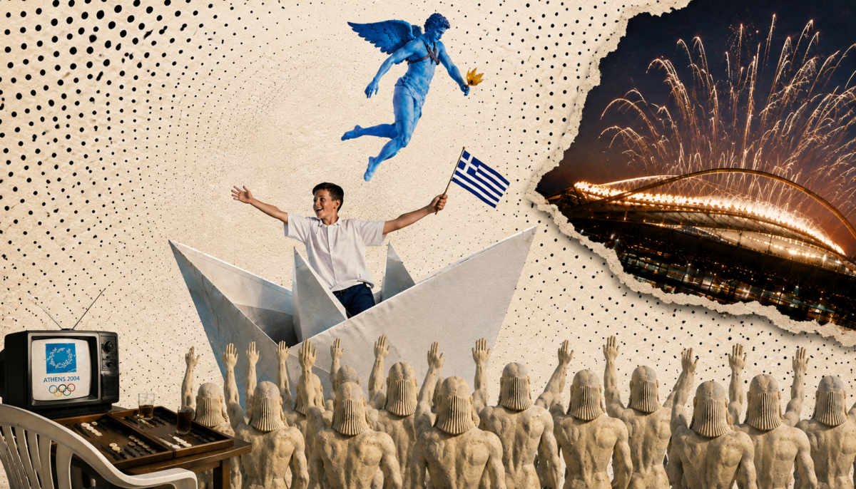 Η εθνική υπερηφάνεια χτύπησε κόκκινο στην τελετή Έναρξης των Ολυμπιακών Αγώνων του 2004.