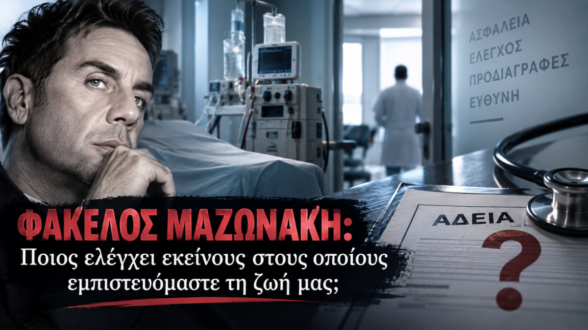 ΦΑΚΕΛΟΣ ΜΑΖΩΝΑΚΗ: Ποιος ελέγχει εκείνους στους οποίους εμπιστευόμαστε τη ζωή μας; 